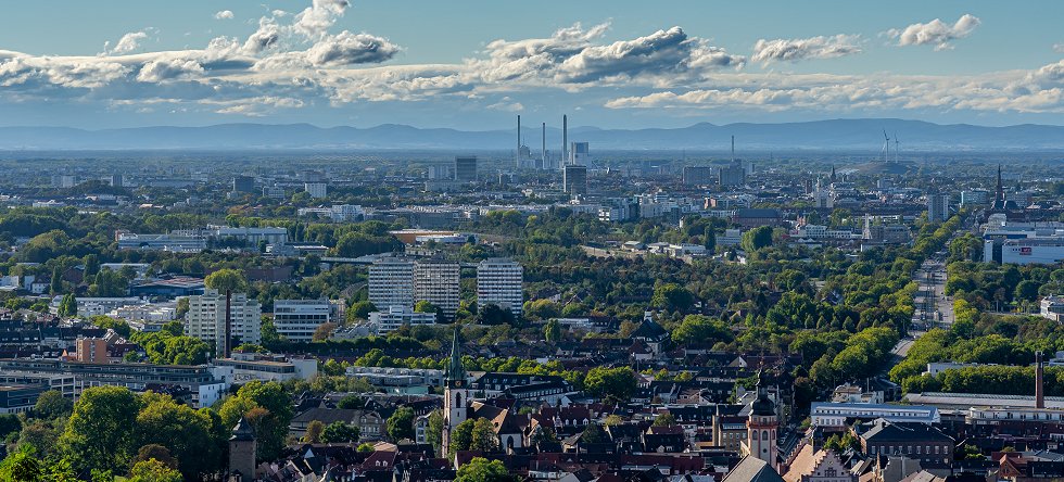 Karlsruhe aus der Vogelperspektive